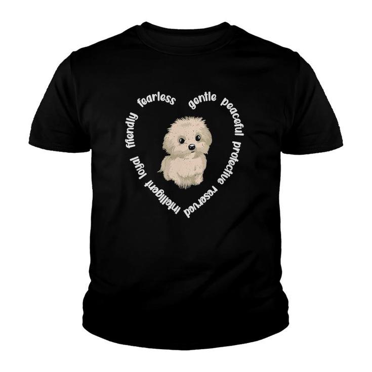Maltipoo Dog Heart Maltipoo Mom Dog Dad Maltipoo Owner Youth T-shirt
