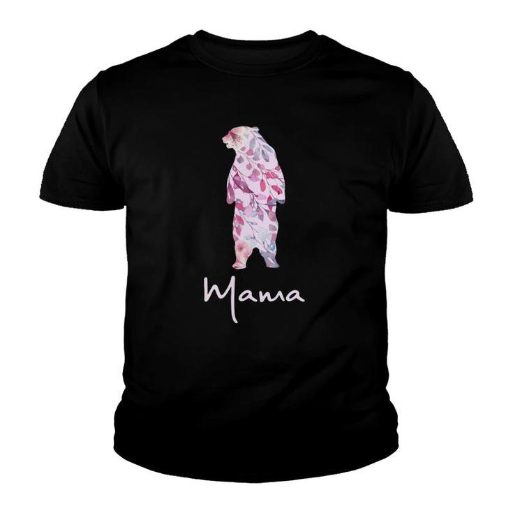 Mother's Day T-Shirt Pink Floral Best Mama Bear Shirt Gift
