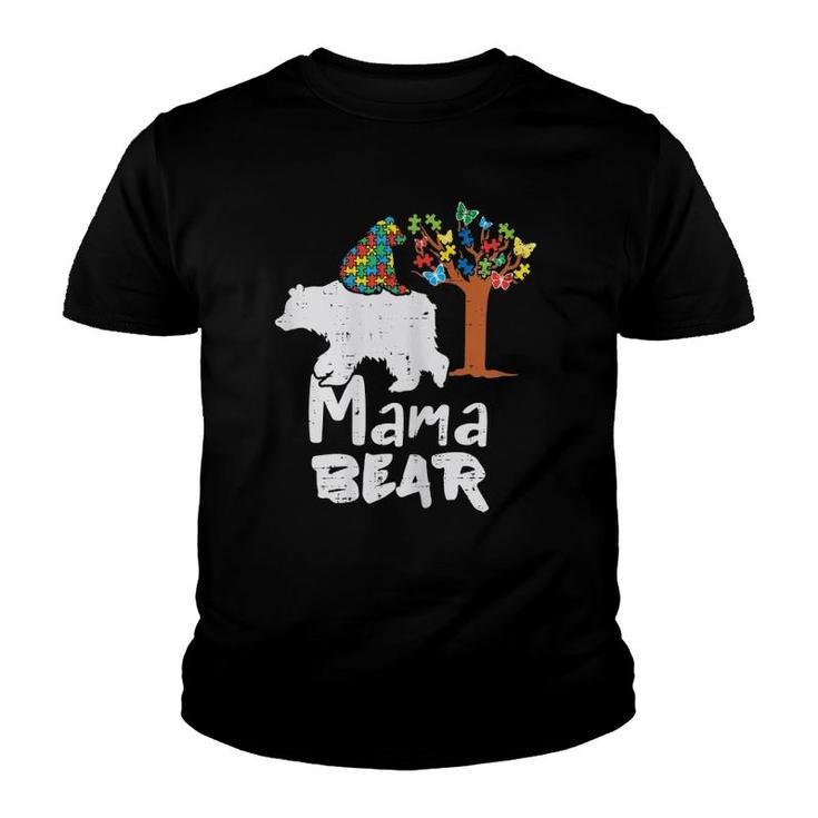 Mama Bear Puzzle Mother's Day Autism Awareness Mom Mama Women Youth T-shirt