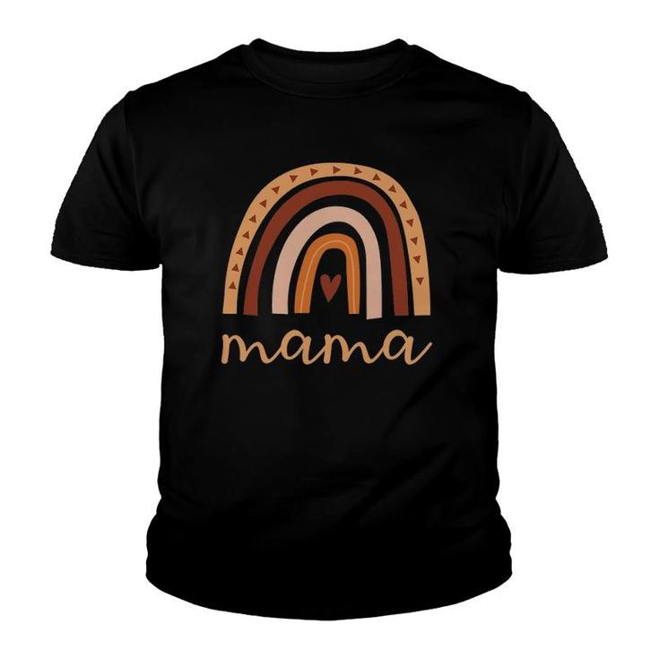 Mama Boho Rainbow Men Women Kids Mother's Day Heart Love Gift Youth T-shirt