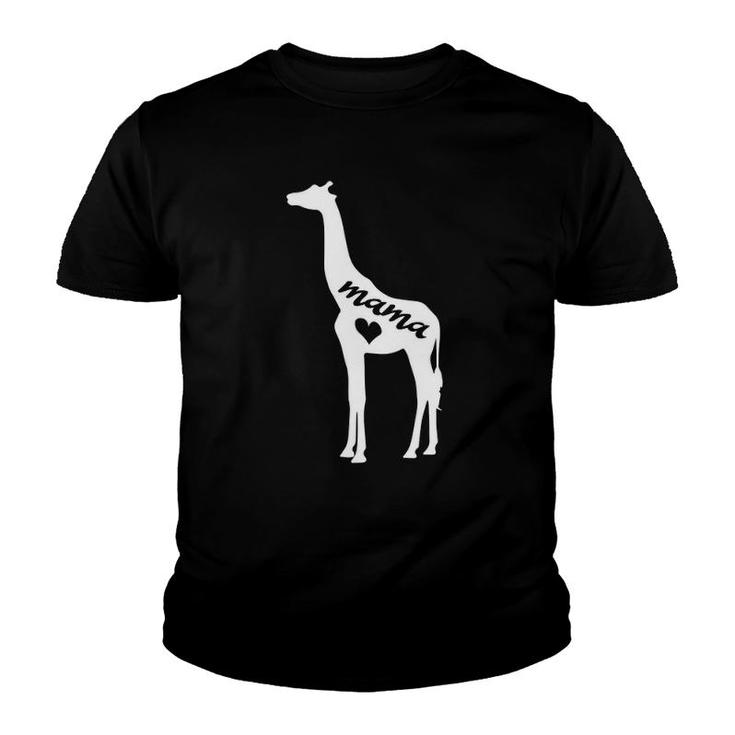 Mama Giraffe  Mother's Day Love Gift For Mom Youth T-shirt