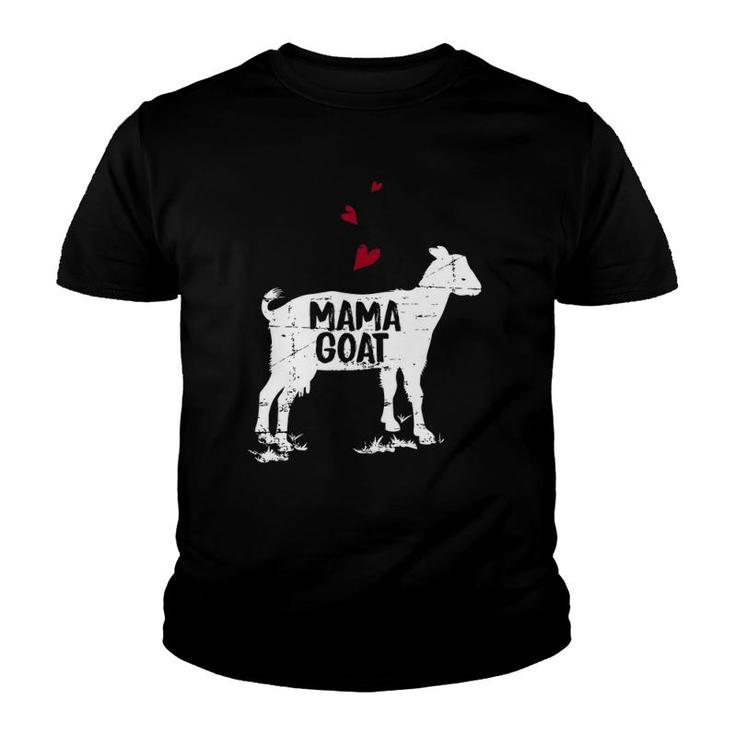 Mama Goat Design Farmer Goat Lover Gift Youth T-shirt