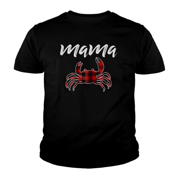 Mama King Crab T, Mama King Crab Plaid Youth T-shirt