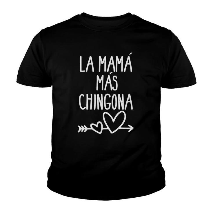 Mama Mas Chingona Mother's Day Heart Youth T-shirt