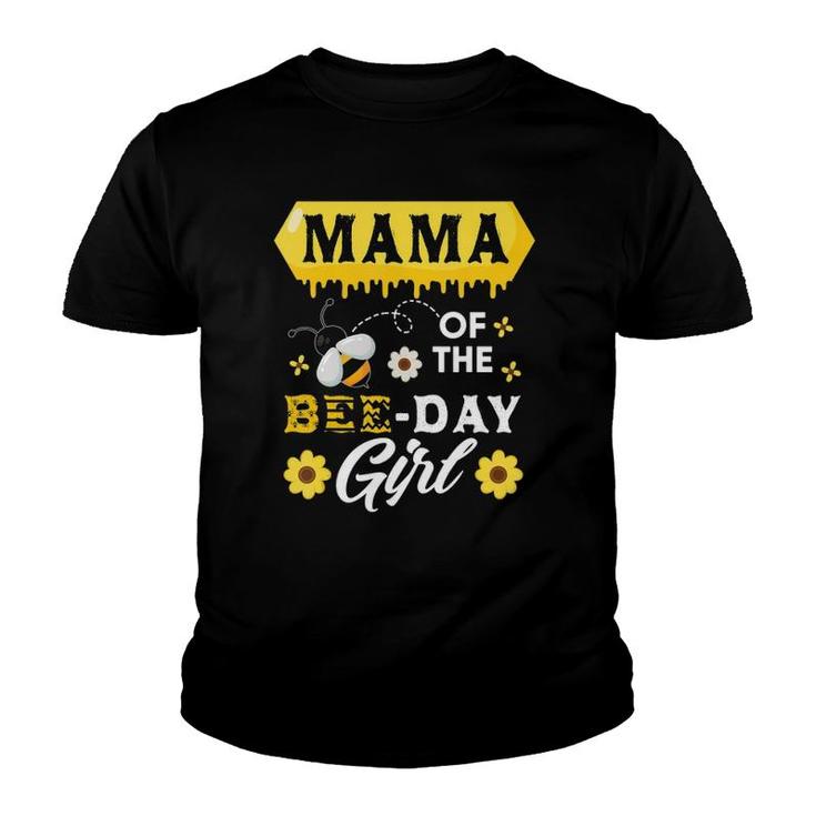 Mama Of The Bee Birthday Girl Family Matching Hive Honey Youth T-shirt