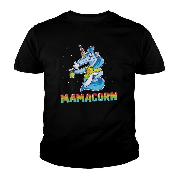 Mamacorn Unicorn Mama Unicorn Holding Toilet Paper Colorful Text Galaxy Youth T-shirt