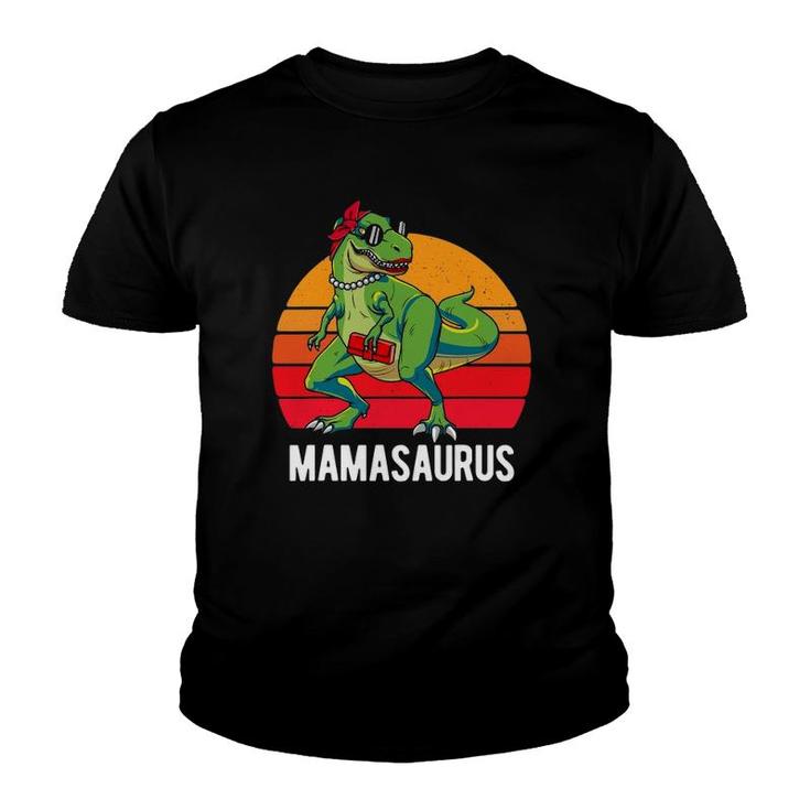 Mamasaurusrex Dinosaur Funny Mama Saurus Family Matching Youth T-shirt
