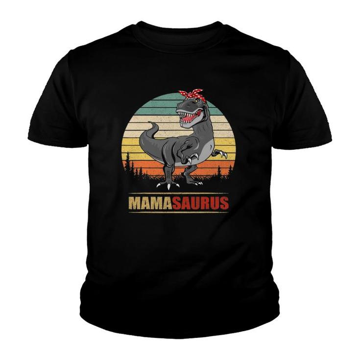 Mamasaurusrex Dinosaur Funny Mama Saurus Family Matching Youth T-shirt