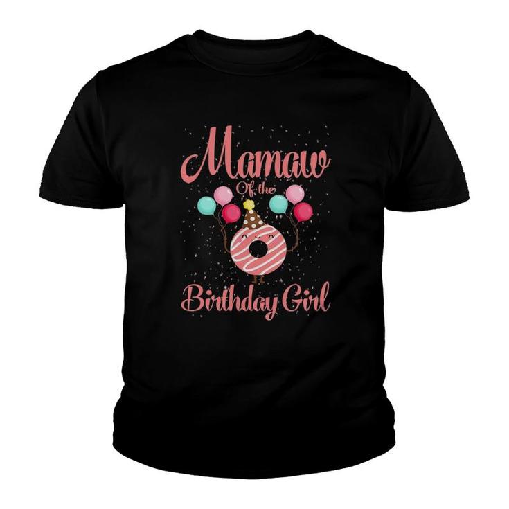 Mamaw Of The Birthday Girl Donut Youth T-shirt