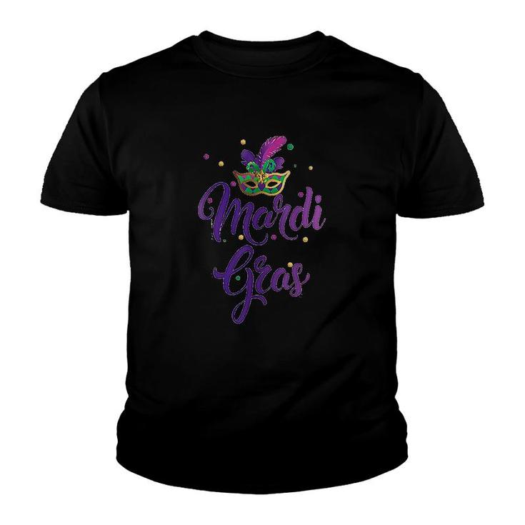 Mardi Gras Costume Purple Feathers Women Men Youth T-shirt
