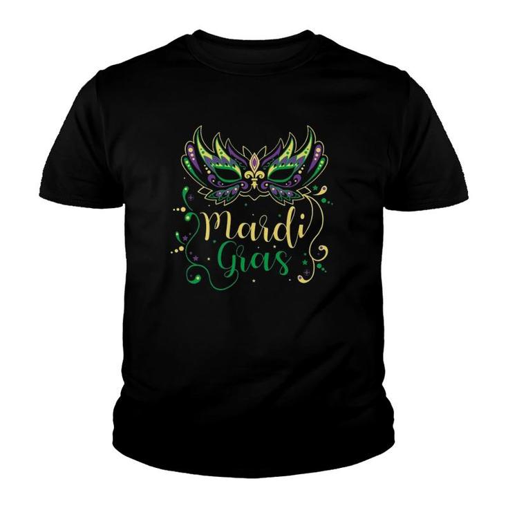Mardi Gras Masquerade Carnival Party Fat Tuesday Festival Youth T-shirt