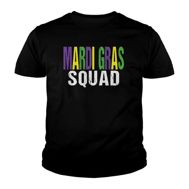 Mardi Gras Squad Parade Gift Matching Group Youth T-shirt