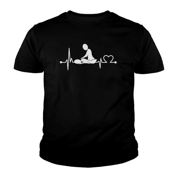 Massage Therapist Muscle Heartbeat Funny Pt Physical Therapy Youth T-shirt