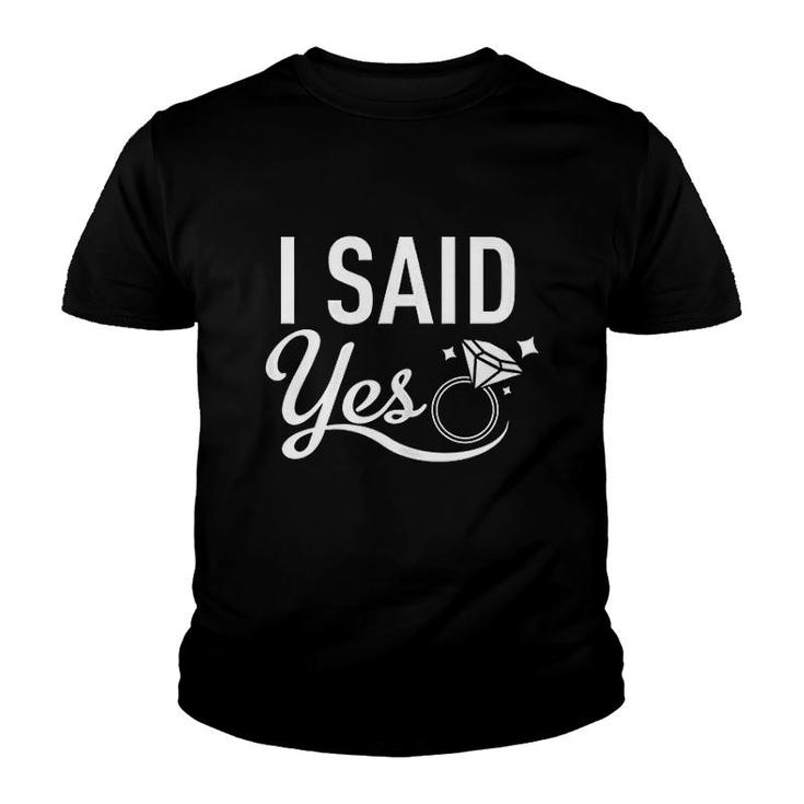 Matching Bachelorette Party I Said Yes Youth T-shirt