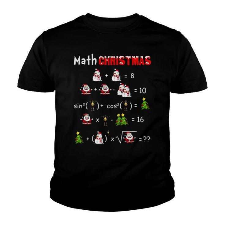 Math Christmas Funny Christmas  Youth T-shirt