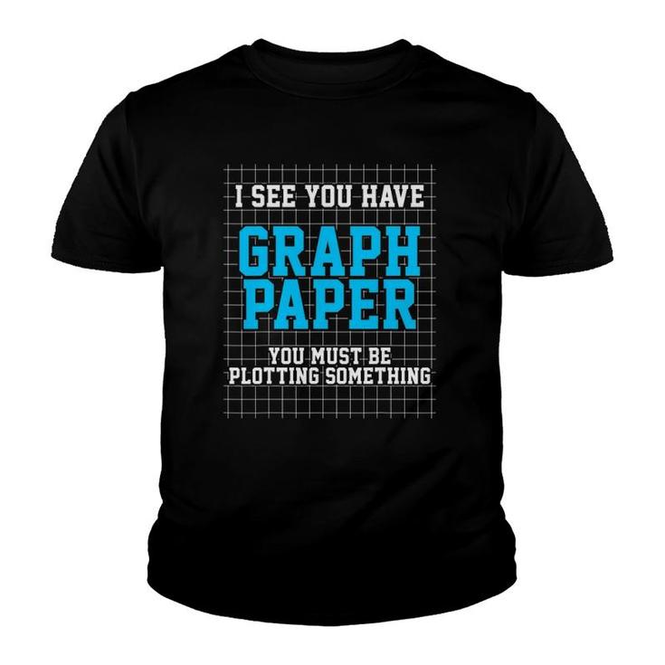 Math Graph Paper Plotting Teacher Gift Youth T-shirt