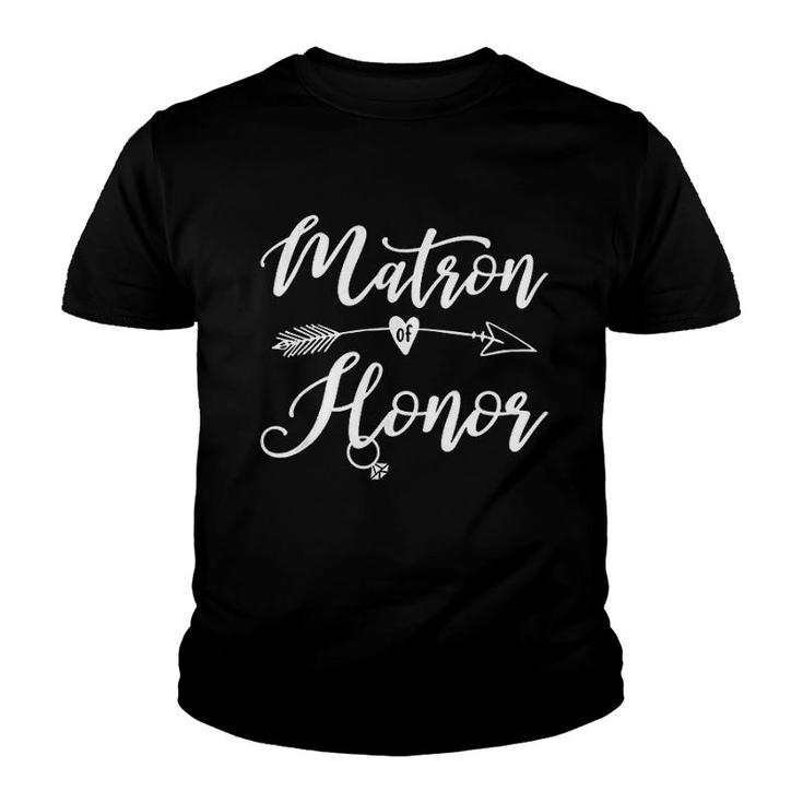 Matron Of Honor Bachelorette Wedding Bridesmaid Youth T-shirt
