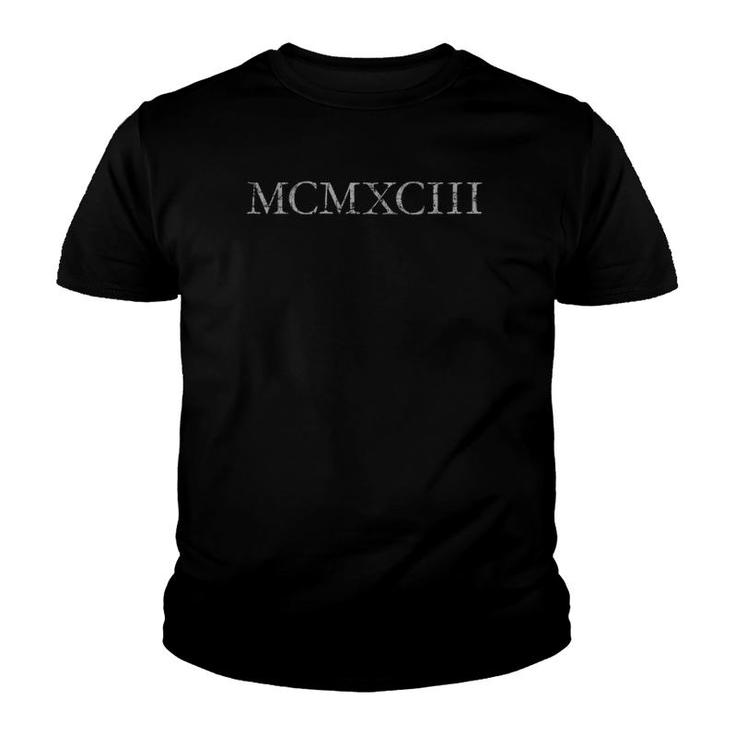 Mcmxciii Vintage 1993 Antique Gray 29Th Birthday Gift Youth T-shirt