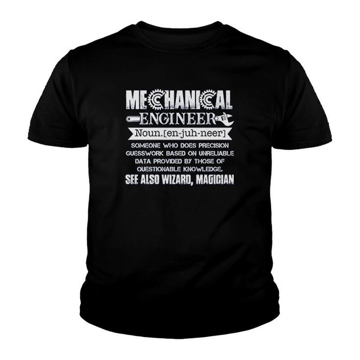 Mechanical Engineer Definition Youth T-shirt