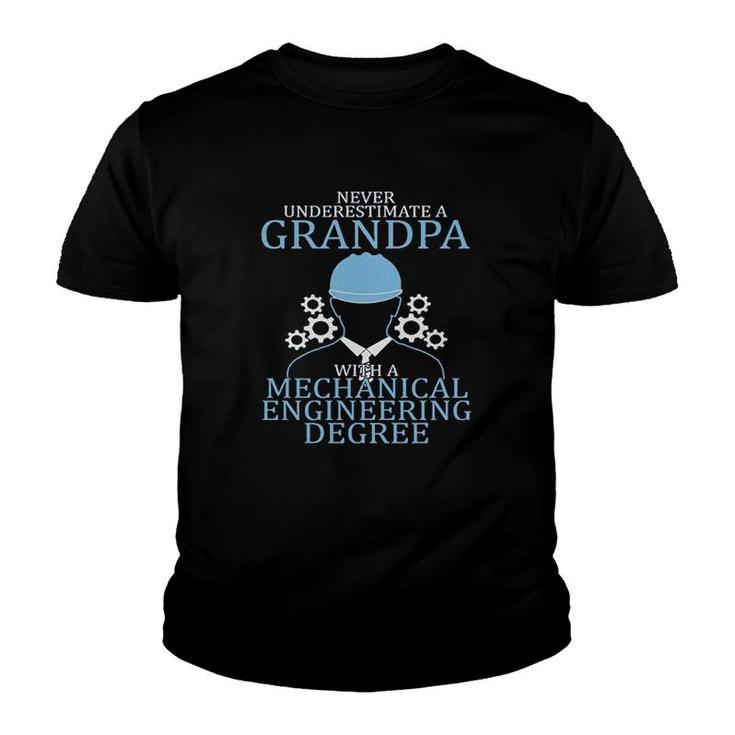 Mechanical Engineering Grandpa Never Underestimate Youth T-shirt