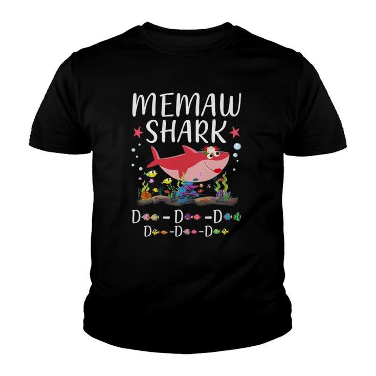 Memaw Shark , Funny Mother's Day Floral Gift Youth T-shirt