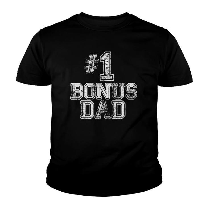Mens 1 Bonus Dad Number One Father's Day Gift Tee Youth T-shirt