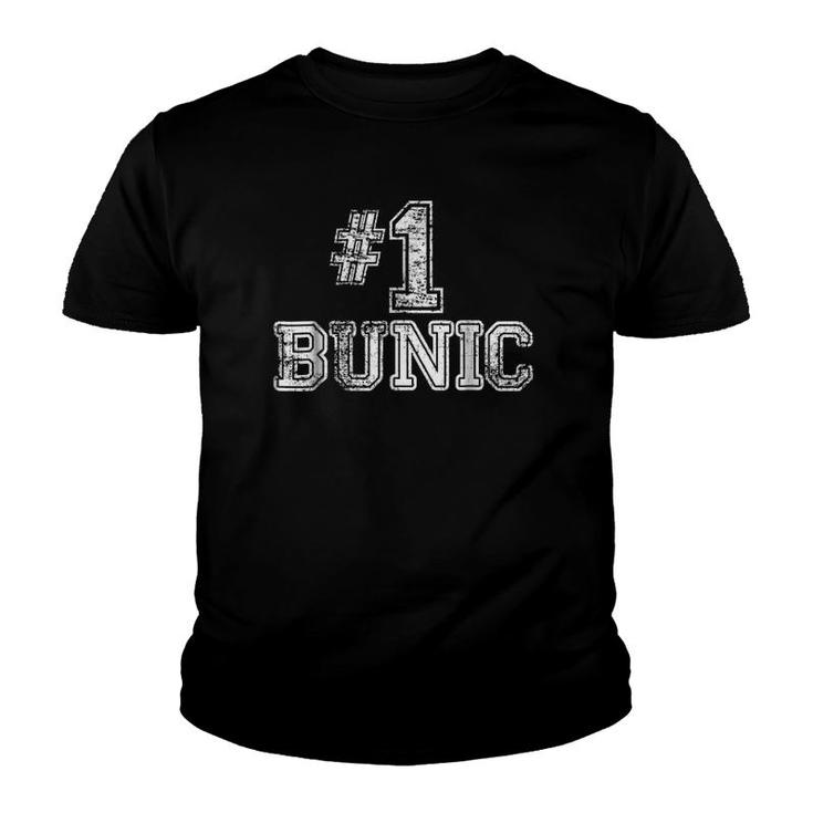 Mens 1 Bunic Number One Father's Day Gift Tee Youth T-shirt
