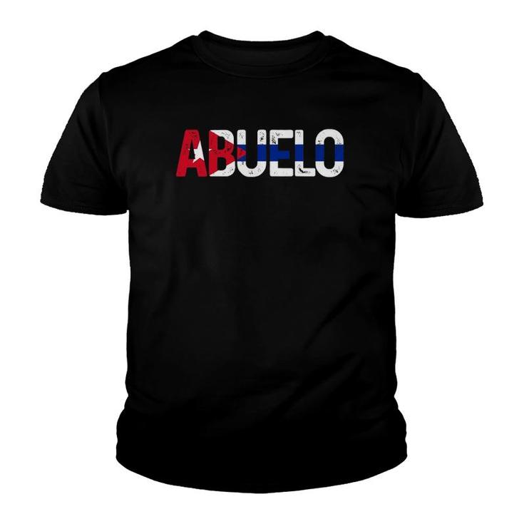 Mens Abuelo Cuban Flag Pride Cuba Father's Day Youth T-shirt