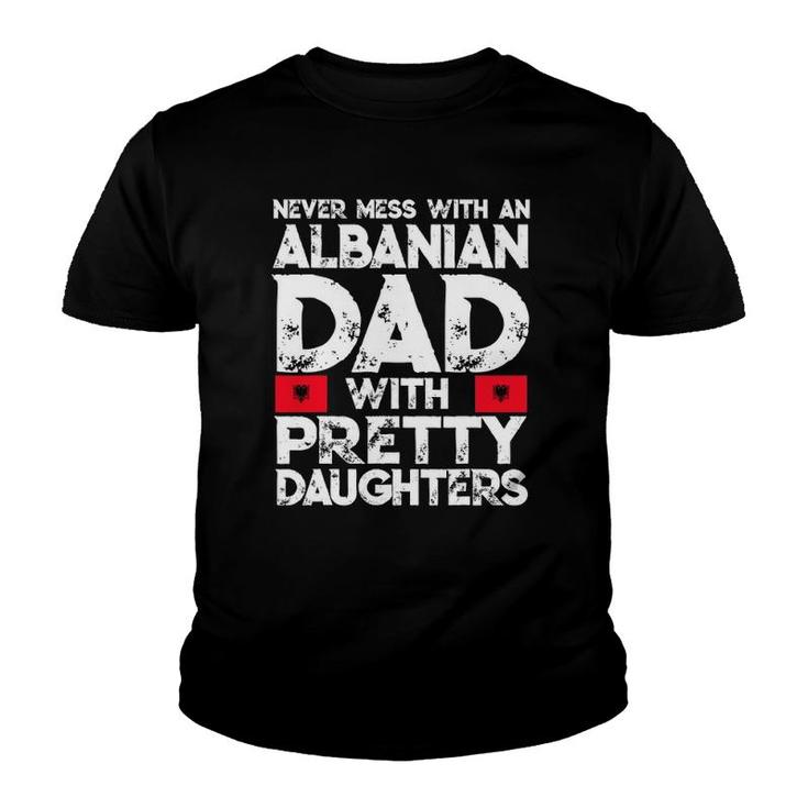 Mens Albanian Dad With Pretty Daughters Gift Youth T-shirt