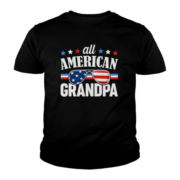 Mens All American Grandpa 4Th Of July Usa Family Matching Outfit Youth T-shirt