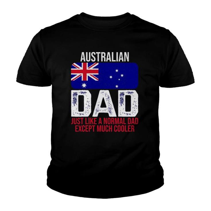 Mens Australian Dad Australia Flag Design For Father's Day Youth T-shirt