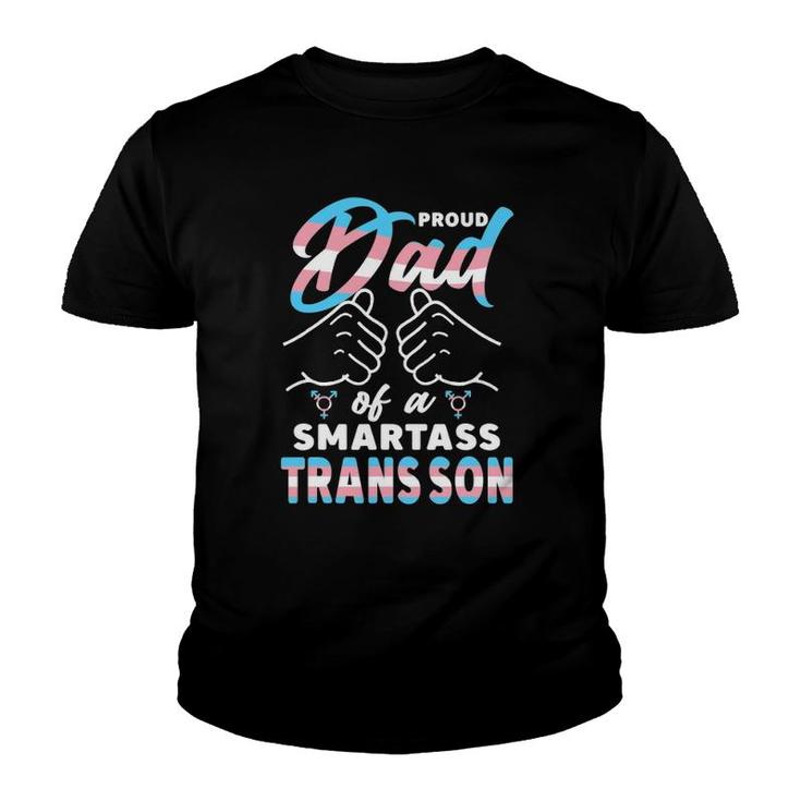 Mens Awesome Proud Trans Dad Pride Lgbt Awareness Father's Day Youth T-shirt