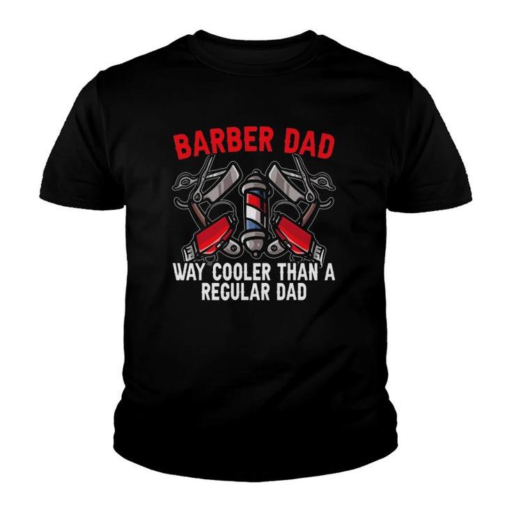 Mens Barber Dad Fathers Day Haircut Barbershop Best Daddy Ever Youth T-shirt