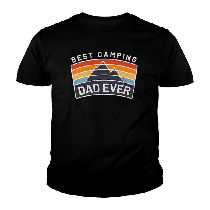 Mens Best Camping Dad Ever Fathers Who Camp Youth T-shirt