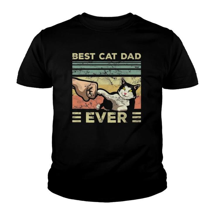 Mens Best Cat Dad Ever Kitten Enthusiast Feline Lover Father Youth T-shirt