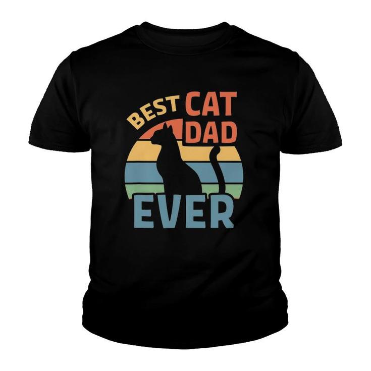 Mens Best Cat Dad Ever Youth T-shirt