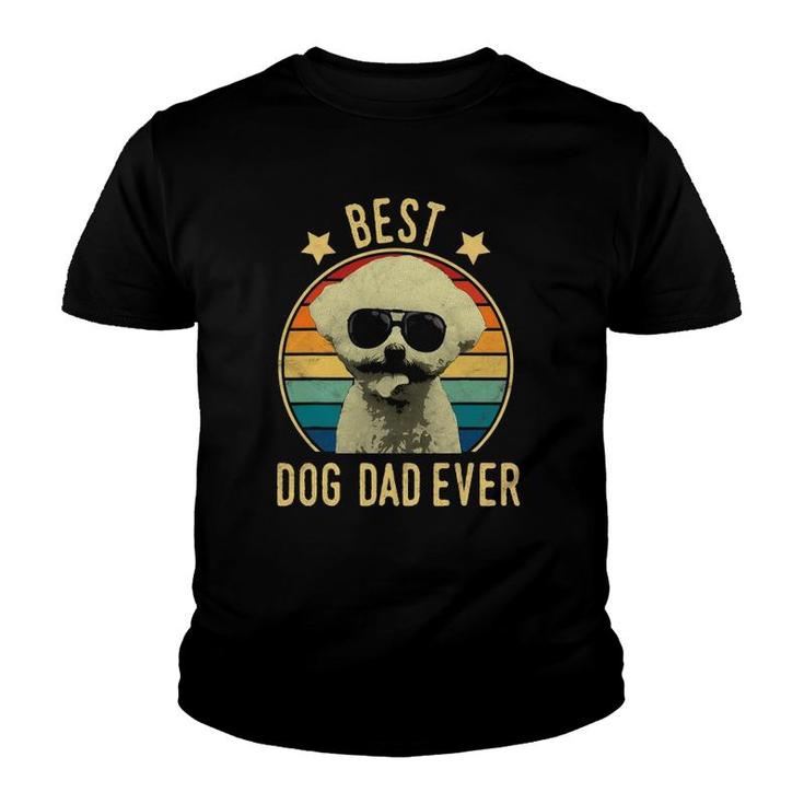 Mens Best Dog Dad Ever Bichon Frise Father's Day Gift Youth T-shirt