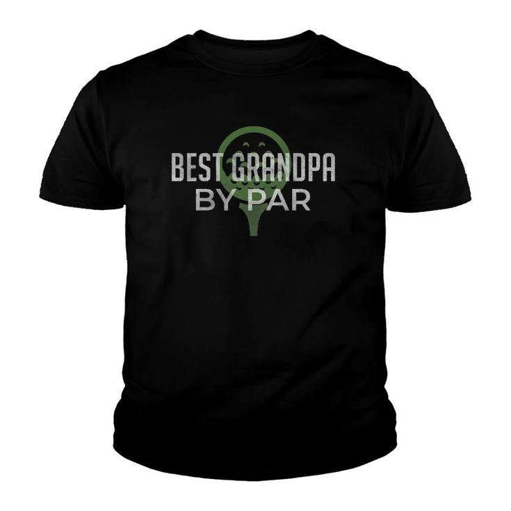 Mens Best Grandpa By Par Golf Gift Grandad Golfer Youth T-shirt