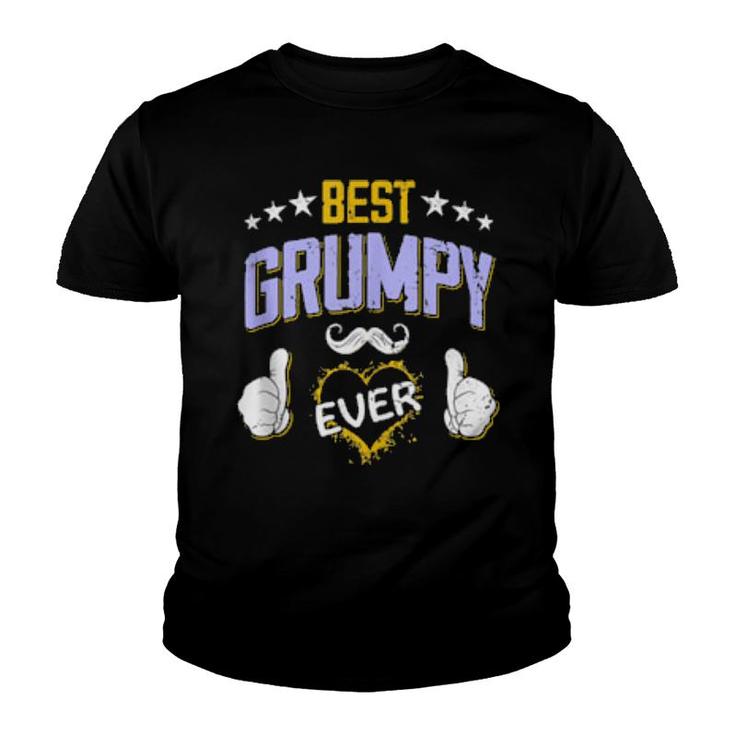 Mens Best Grumpy Ever Personalized Grandpa  Youth T-shirt