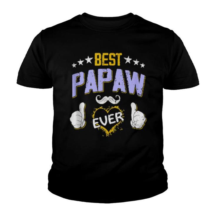 Mens Best Papaw Ever Personalized Grandpa  Youth T-shirt