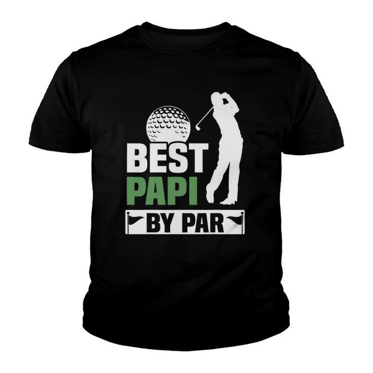 Mens Best Papi By Par Golf Grandpa Mens Fathers Day Gift Youth T-shirt