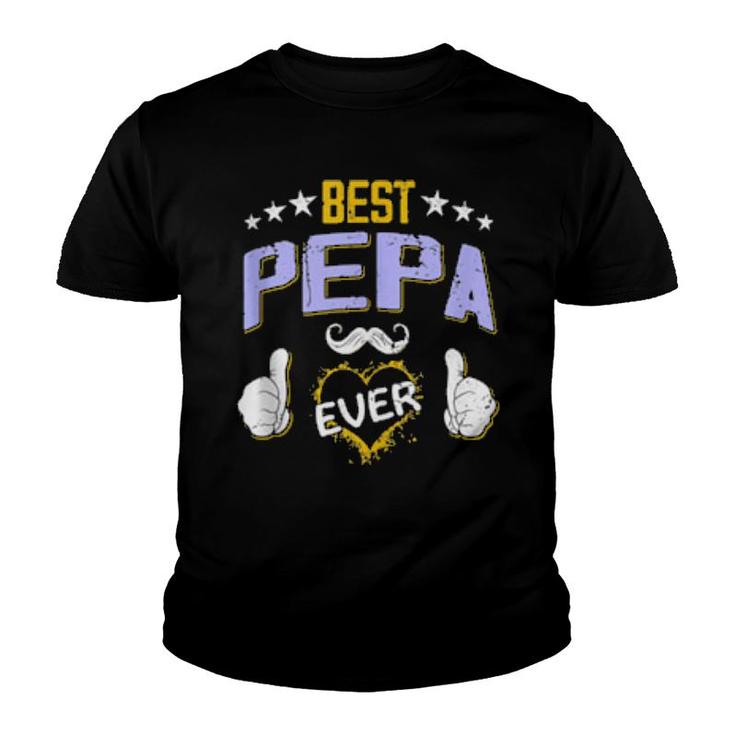 Mens Best Pepa Ever Personalized Grandpa  Youth T-shirt