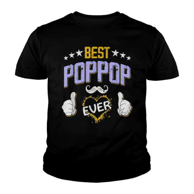 Mens Best Poppop Ever Personalized Grandpa  Youth T-shirt