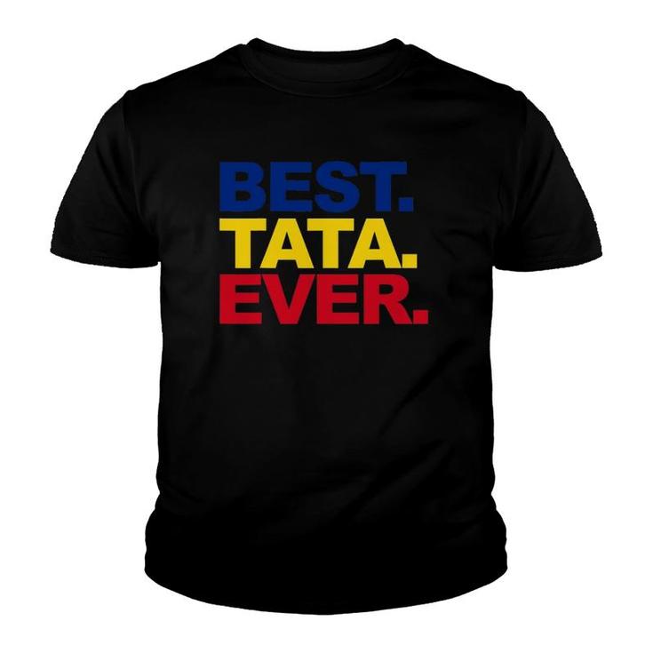 Mens Best Tata Ever Romanian Dad  Proud Fathers Day Gift Youth T-shirt