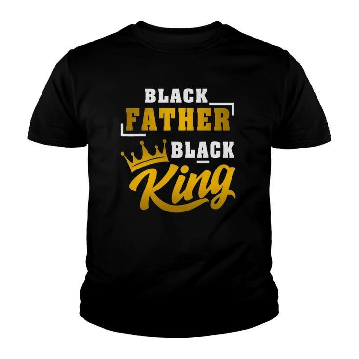 Mens Black Father Black King African American Dad Father's Day Youth T-shirt