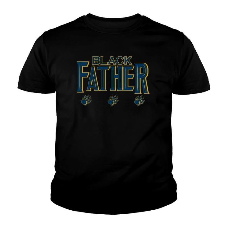 Mens Black Father Panther Father's Day African American Dad Youth T-shirt