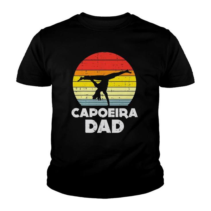 Mens Capoeira Dad Sunset Retro Dance Martial Art Fighter Men Gift Youth T-shirt