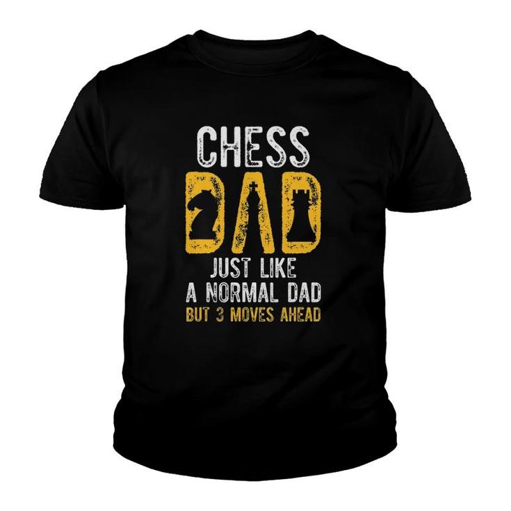 Mens Chess Dad 3 Moves Ahead Chess Playing Father Youth T-shirt