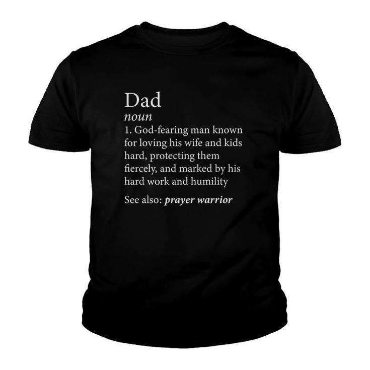 Mens Christian Dad Definition Father's Day Youth T-shirt