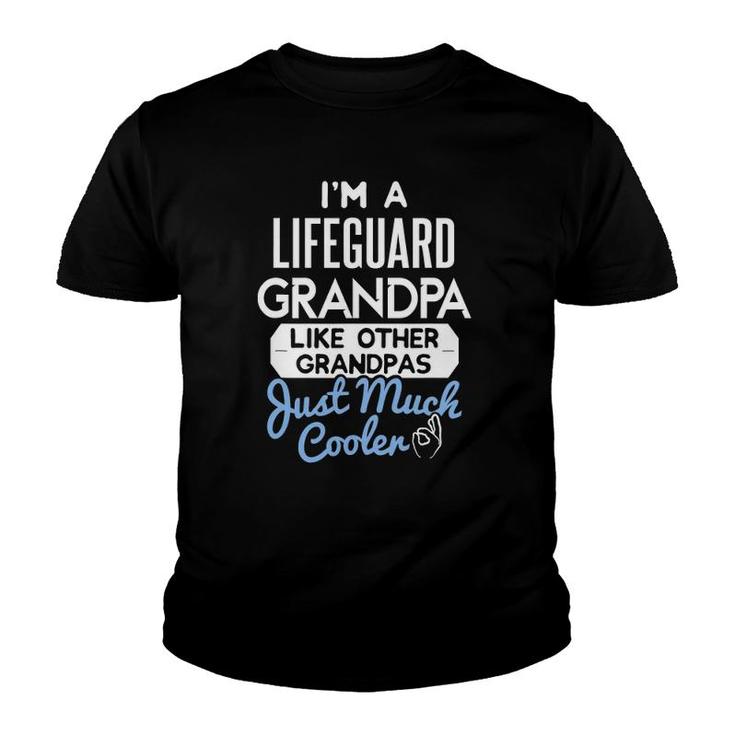 Mens Cool Lifeguard Grandpa Fathers Day Gift Youth T-shirt